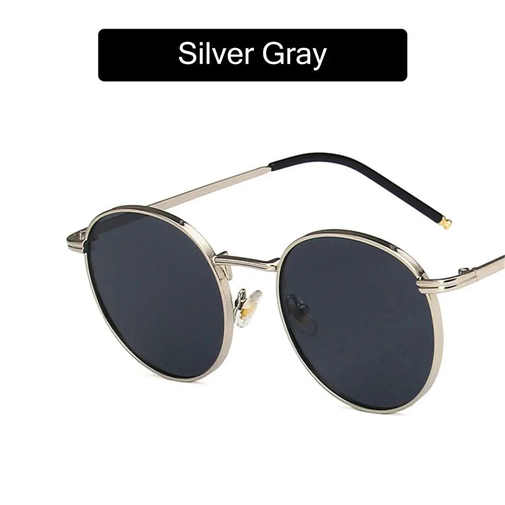 Fashion Women  Sunglases Round Sun Glasses New Metal Frame Eyewear Fishing Glasses UV400 Shades