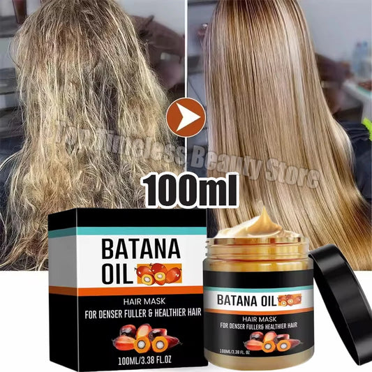 100% Pure Organic Hair Mask Batana Conditioner Repair Damaged Frizzy Hair Reduce Hair Loss Anti-Breakage Nourishing Hair Product