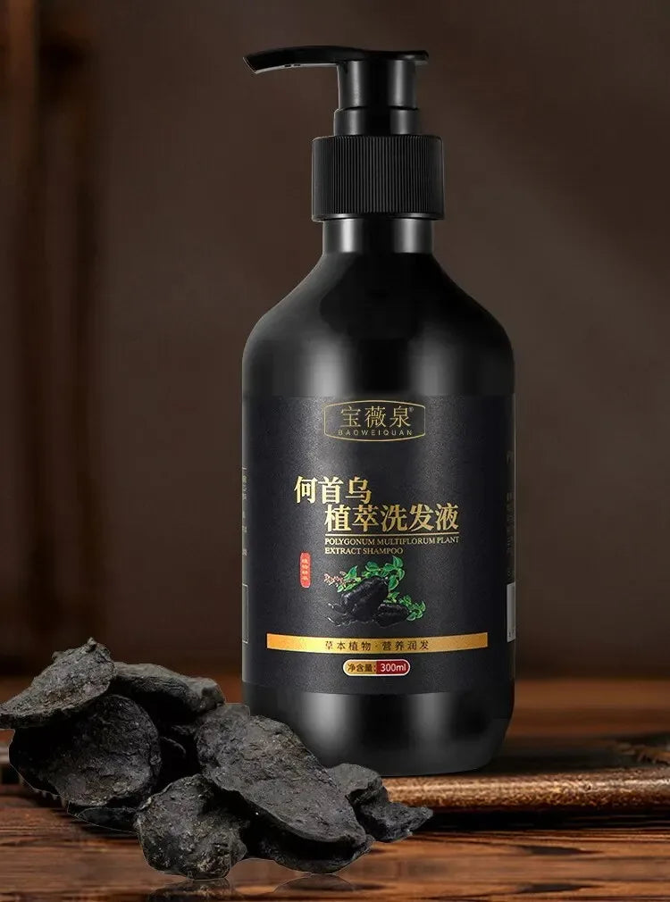 Herbal Polygonum Multiflorum Shampoo Oil Control, Dandruff Control, Itchy Relief Shampoo for Women Hair Essential Oil Hair Care