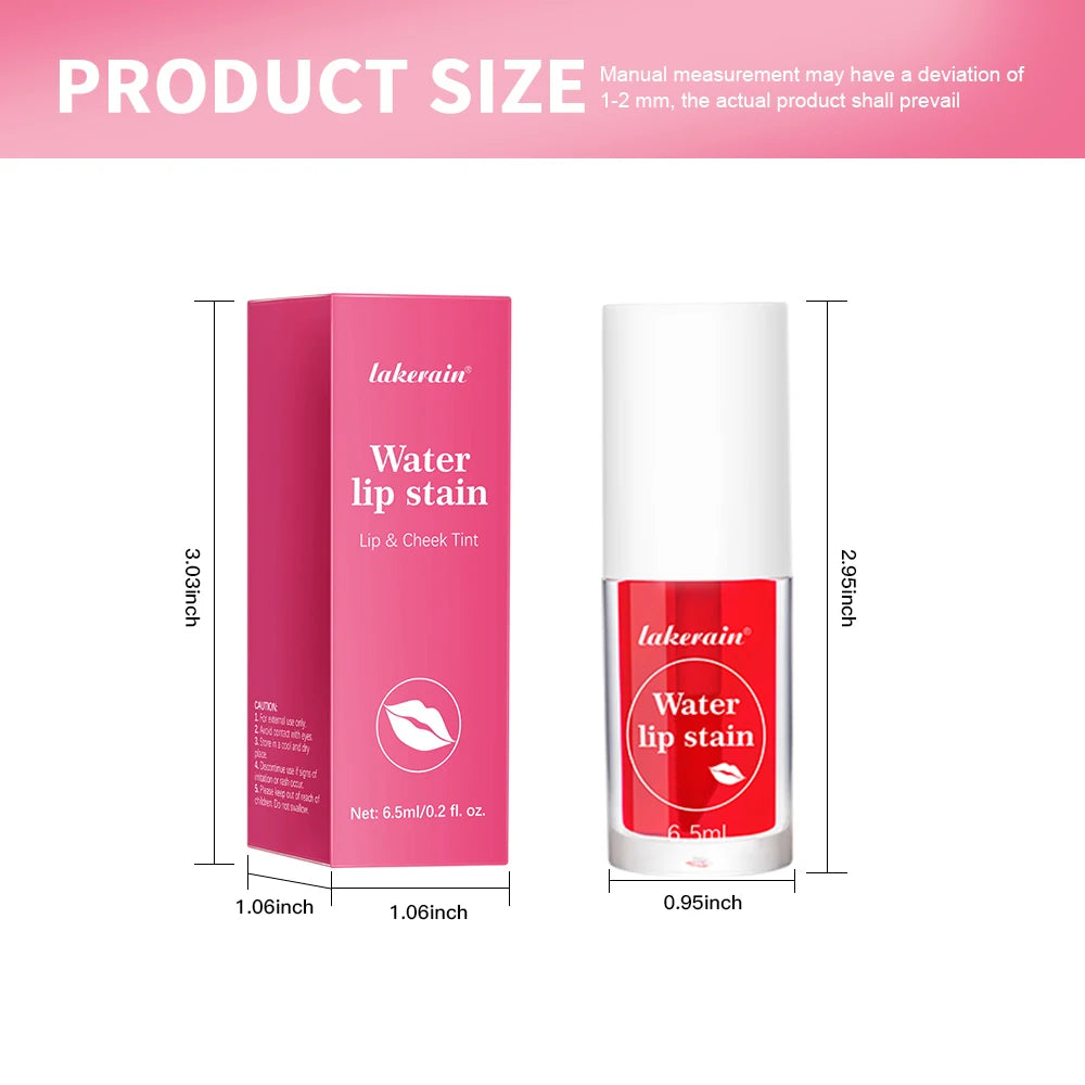 Fruity Water Lip Tin Lip Gloss Moisturizing Lip Glaze Long Lasting Lip Ink Face Lip Dual Purpose Liquid Lipstick Cosmetic Makeup