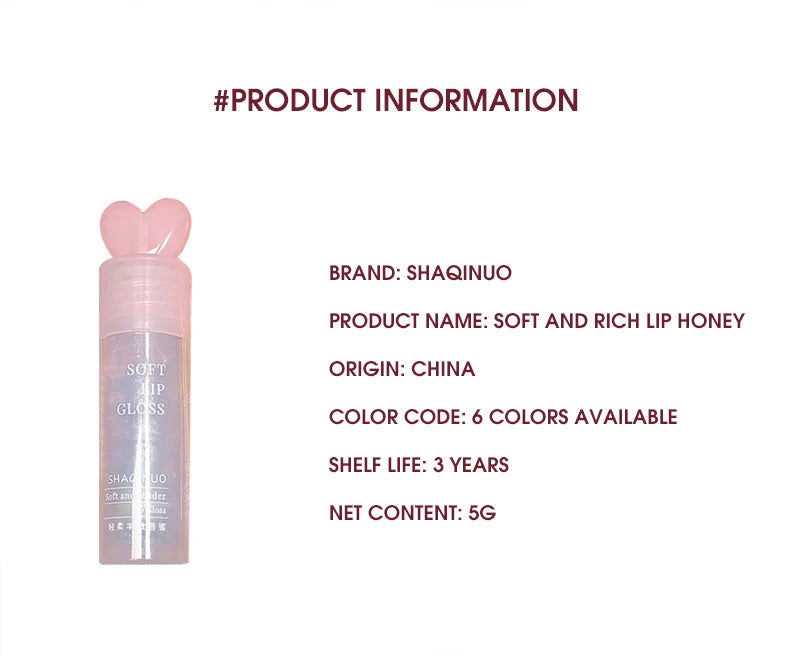 Lightweight and plump lip balm with a glossy mirror finish. The glass lips are moisturized and moisturized with lip oil