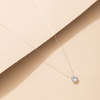 Simple Round Single Rhinestones Pendant Necklaces for Women Trendy Transparent Fishing Line Short Chokers Party Neck Jewelry
