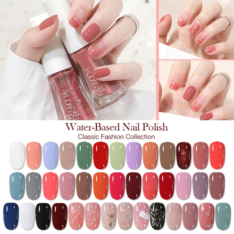 1PC 10ml Glass Bottle Colorful Nail Polish For Nails Nail Art Varnish Fashion DIY Design Manicure No Need Lamp Autumn Winter