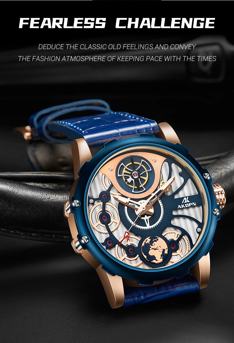A high-end men's watch with cool retro and trendy style quartz watch