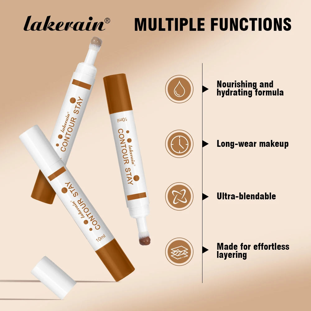 Liquid Contour STAY Long Wear Bronzer Cream Contour Makeup Long Lasting Nourishing Hydrating Face Contour 6 Colors