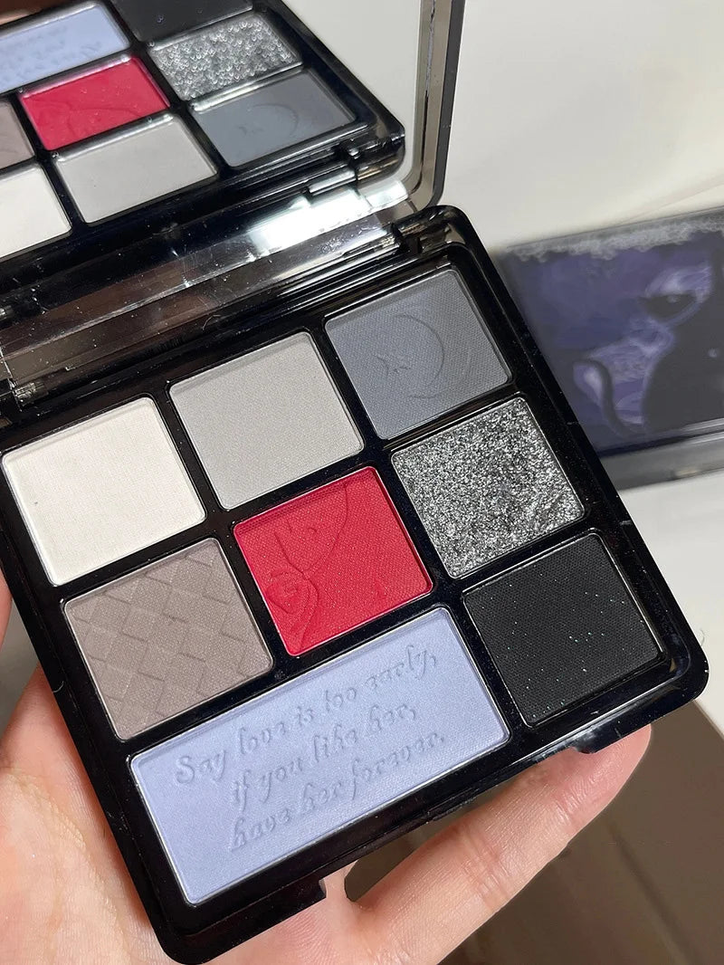 Cement Grey Black Eye Shadow Palette Makeup Eyes Glitter Contour Pigments Palette Pearly Shimmer Fashion Korean Shadow Makeup