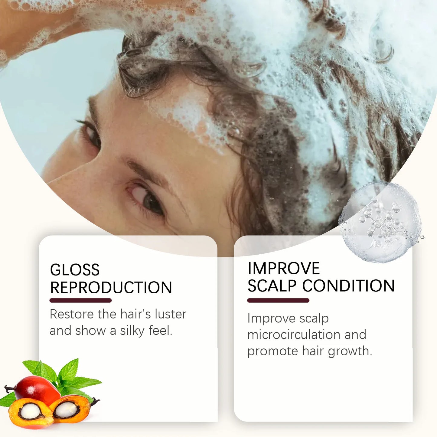Hair Care Product Batana Oil Shampoo Conditioner Repair Split Ends Frizzy Damage Moisturize Smooth Shiny Keratin Hair Mask Serum