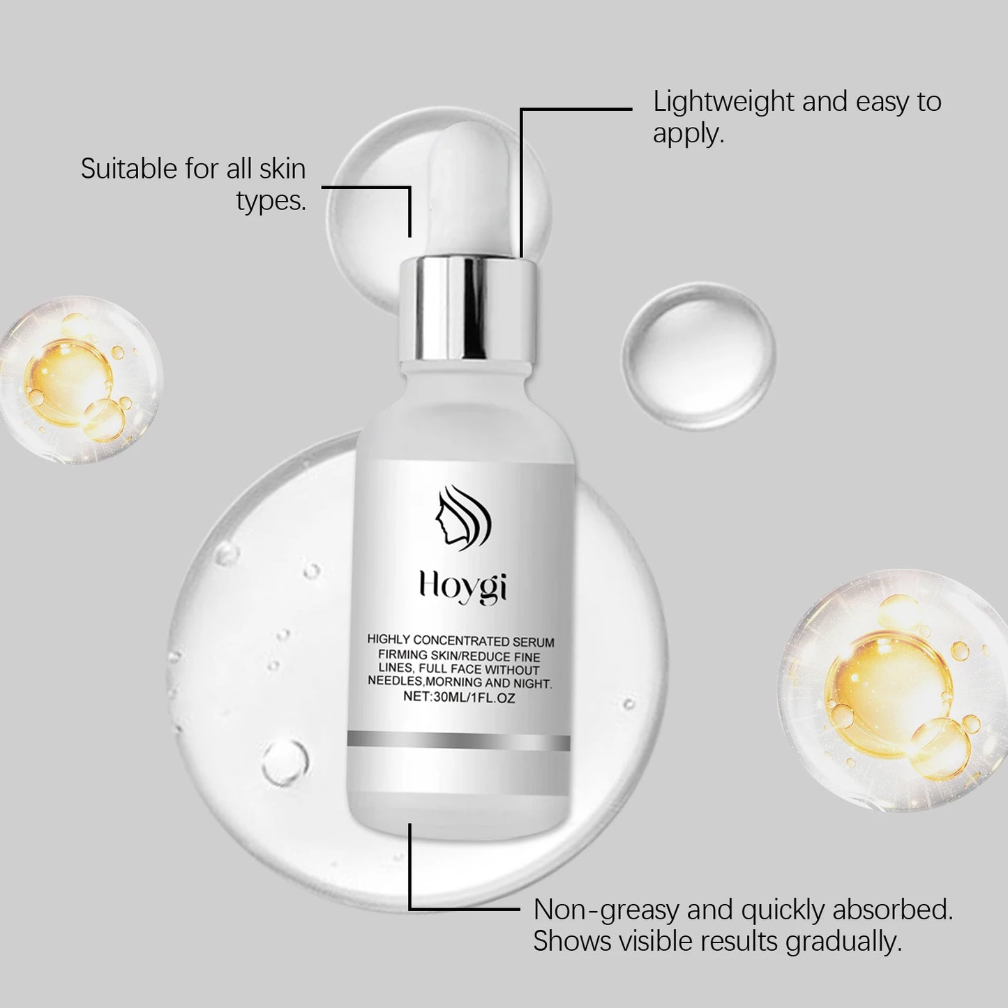 Brightening Hydrating Face Serum for Sensitive Skin 30ml Anti Aging Essence Reduces Dark Spots Acne Marks Lines Fast Absorbing