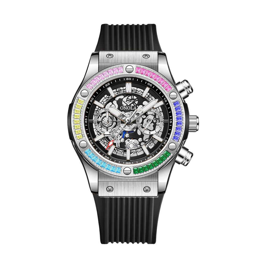 2025 Classic Luxury Watch for Menes  Multifunction Sports Waterproof Luminous Casual Clock ONOLA Men Mechanic Watches