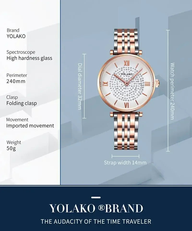 Women Watches Quartz Best Selling 2024 Products Dropshipping Stainless Steel Stainless Steel Dress Wristwatch Relogio Masculino