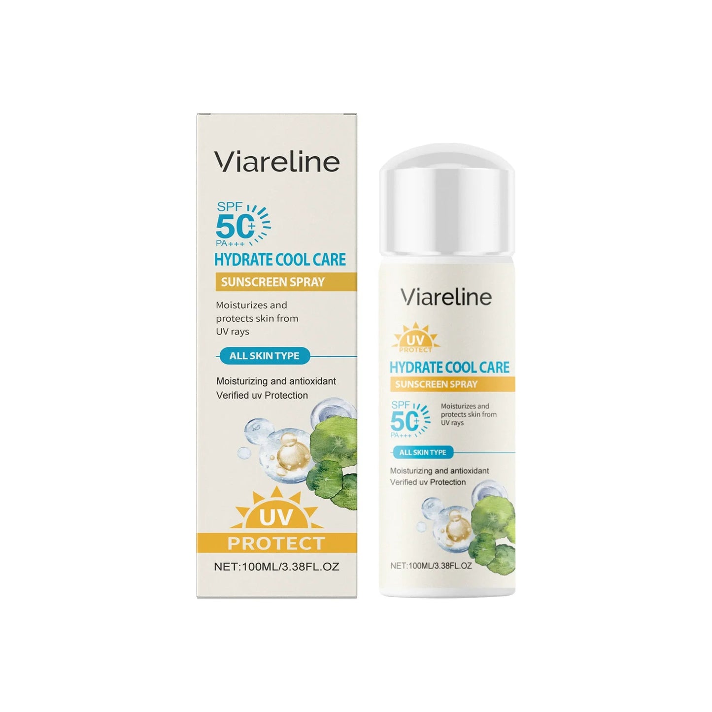 Sun Protection Spray Broad Spectrum SPF 50 UVA UVB Protection Sunburn Prevention Waterproof Lightweight Lasting Sunscreen Mist