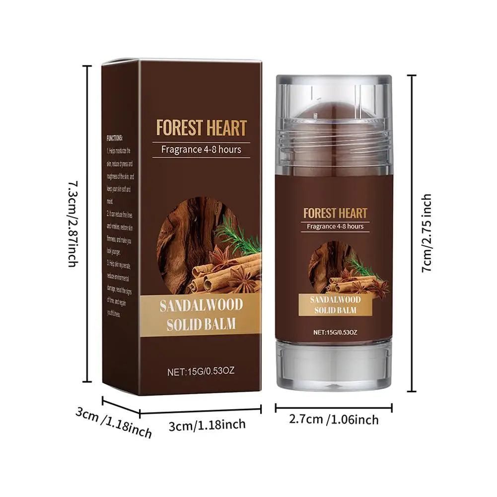 Sandalwood Solid Perfume Pure Sandalwood Oil Woody Balm For Men Fragrance Charming Attraction Odor Remover Deodorant Solid Balm