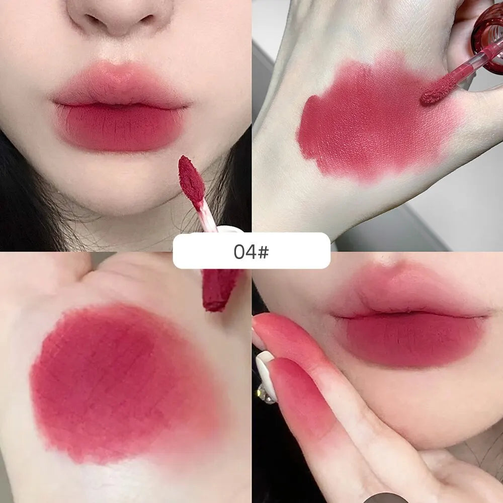 Artistic Soft Mist Mousse Lip Glaze Velvet Matte Lipstick Holding Makeup Not Easy to Sticky Cosmetics Lipstick
