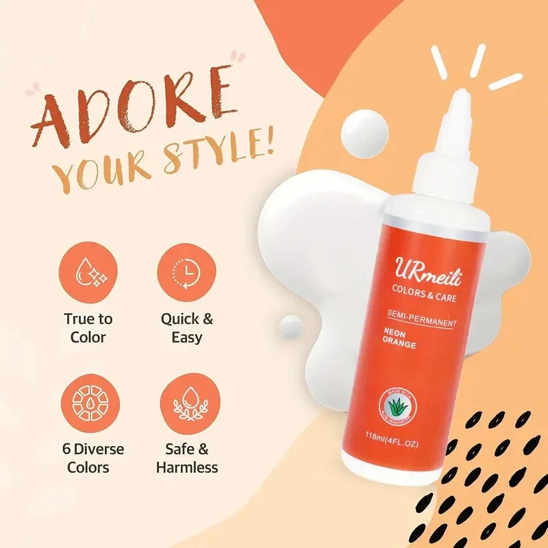 Natural Hair Color Cream Semi-permanent Hair Dye Product Halloween  Lasting Barber Salon Household Herbal Hair Dey Cream for wig