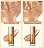 QIBEST 5 Colors Body Face Liquid Highlighter Glitter Makeup Glow Face Contour Shimmer Illuminator Ginger Highlight Cosmetics