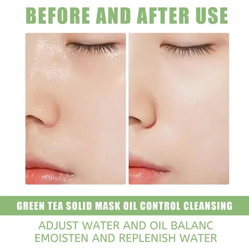 Face Clean Mask Green Tea Cleansing Stick Mask Shrink Pores Deep Blackhead Remover Facial Cleansing Moisturizing Mask Skin Care