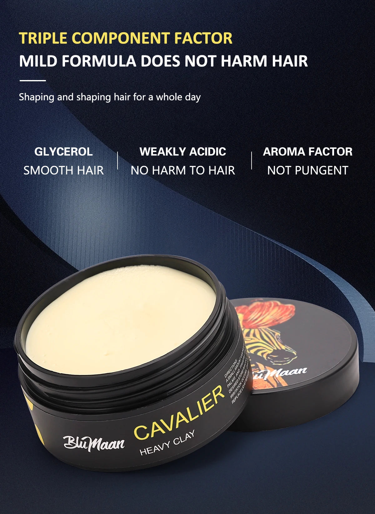 Hair Styling Pomade & Gel for Men - Strong Hold Restoring Ointment, Long Lasting Hair Wax with Natural Shine