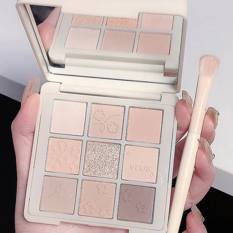 Cement Grey Black Eye Shadow Palette Makeup Eyes Glitter Contour Pigments Palette Pearly Shimmer Fashion Korean Shadow Makeup