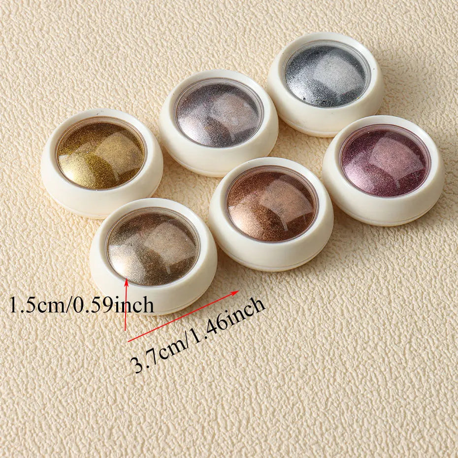 6pc Gold Metallic Mirror Glitter Nail Art Dust Rose Gold Silver Powder UV Gel Polish Chrome Rubbing Pigment Flake Manicure Decor
