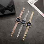 Luxury Rhinestone Digital Watch for Women Simple Touch Screen LED Watch Fashion Steel Strap Rose Gold Ladies Watch Reloj Mujer