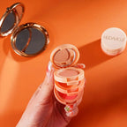 Pink Peach Blush Powder 3 In 1 Matte Blush  Low Saturation Soft Fog Blush Brightening Face Blusher Rouge Makeup Cheek Tint