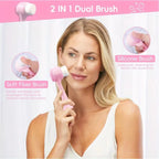 7-piece beauty set, makeup tools, 1 powder puff, 2 cleansing brushes, 3 hair bands, 1 makeup bag.