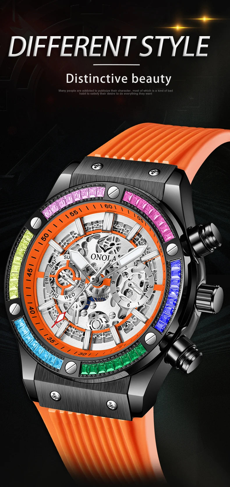 2025 Classic Luxury Watch for Menes  Multifunction Sports Waterproof Luminous Casual Clock ONOLA Men Mechanic Watches