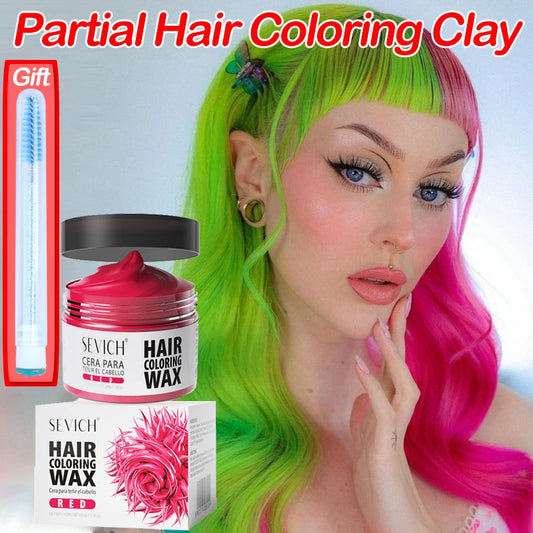 Hair Localized Staining 13 Color Temporary Diy Hair Colour Wax Easy To Wash One-Time Hair Dyed Mud Long Lasting Hair Color Cream