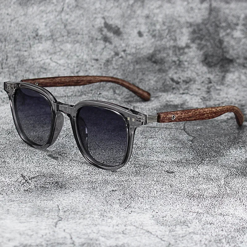 Luxury Wood Grain Leg Rice Nail Sunglasses for Women Car-driving Eyeglasses for Men Sun Shading Eyewear UV Protection Sunglasses