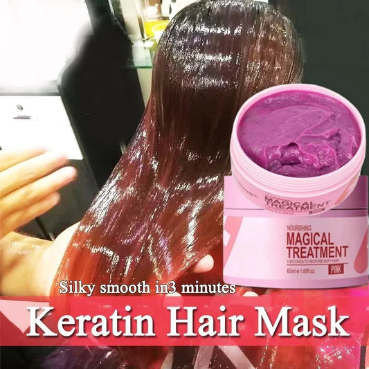 Magical Hair Mask 5 Seconds Repair Damaged Carry Hair Frizzy Soft Smooth Shiny Deep Moisturize Treat Care Essential Oil 60ml