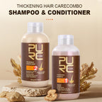 PURC Hair Shampoo Conditioner Ginger Nourishing Root Thickening Scalp Treatment Cleaning Smoothing Hair Care Products 600ml