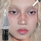 Diamond Shiny Eye Liners Eyeshadow Waterproof Silver Rose Gold Color Glitter Sequins Eyeliner Eye Shadow Makeup Beauty Cosmetics