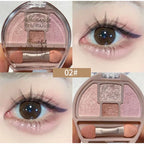 Four-color Eye Shadow Powder Palette Shimmering Glitter Natural Eyelid Silkworm Contour Shadow Natural Tone Pink Eyeliner Makeup