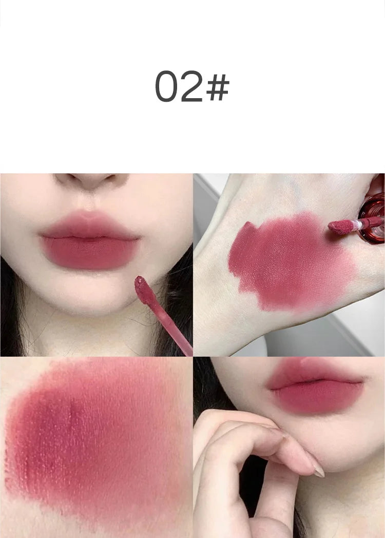 Artistic Soft Mist Mousse Lip Glaze Velvet Matte Lipstick Holding Makeup Not Easy to Sticky Cosmetics Lipstick