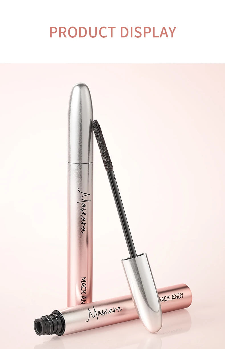 MACKANDY Black Mascara Makeup Volumizing&Lengthening Mascara, Thickening Washable Longwear Smudge Resistant Make Up Cruelty Free