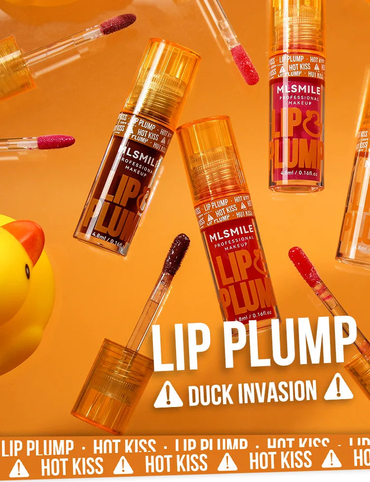 Mirror Like Lip Gloss Plumping Oil Transparent Hydrating Glaze Cute Duck Design Pouty Lips Liquid Stick Shiny Finish