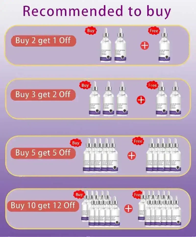 Face Skin Pore Shrinkage Serum Long-Lasting Moisturizing Improves Large Pores Calming Skin Care Essence