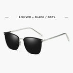 New Arrival Stylish Polarized Sunglasses Men Square Metal Frame Grey Glasses fashion Men Driver driving sunglasses UV400