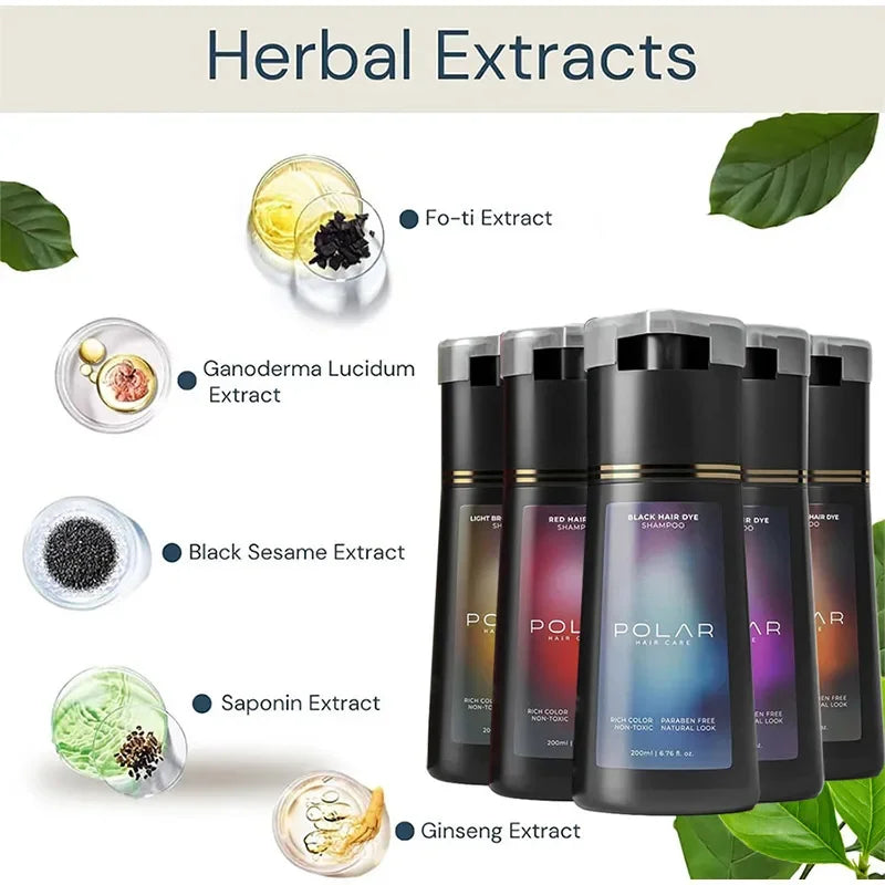 5 Colors Hair Dye Shampoo Black Hair Color Dye Hair Shampoo Cream Instant Dye Shampoo Men Women Moisturizing and Repairing Hair
