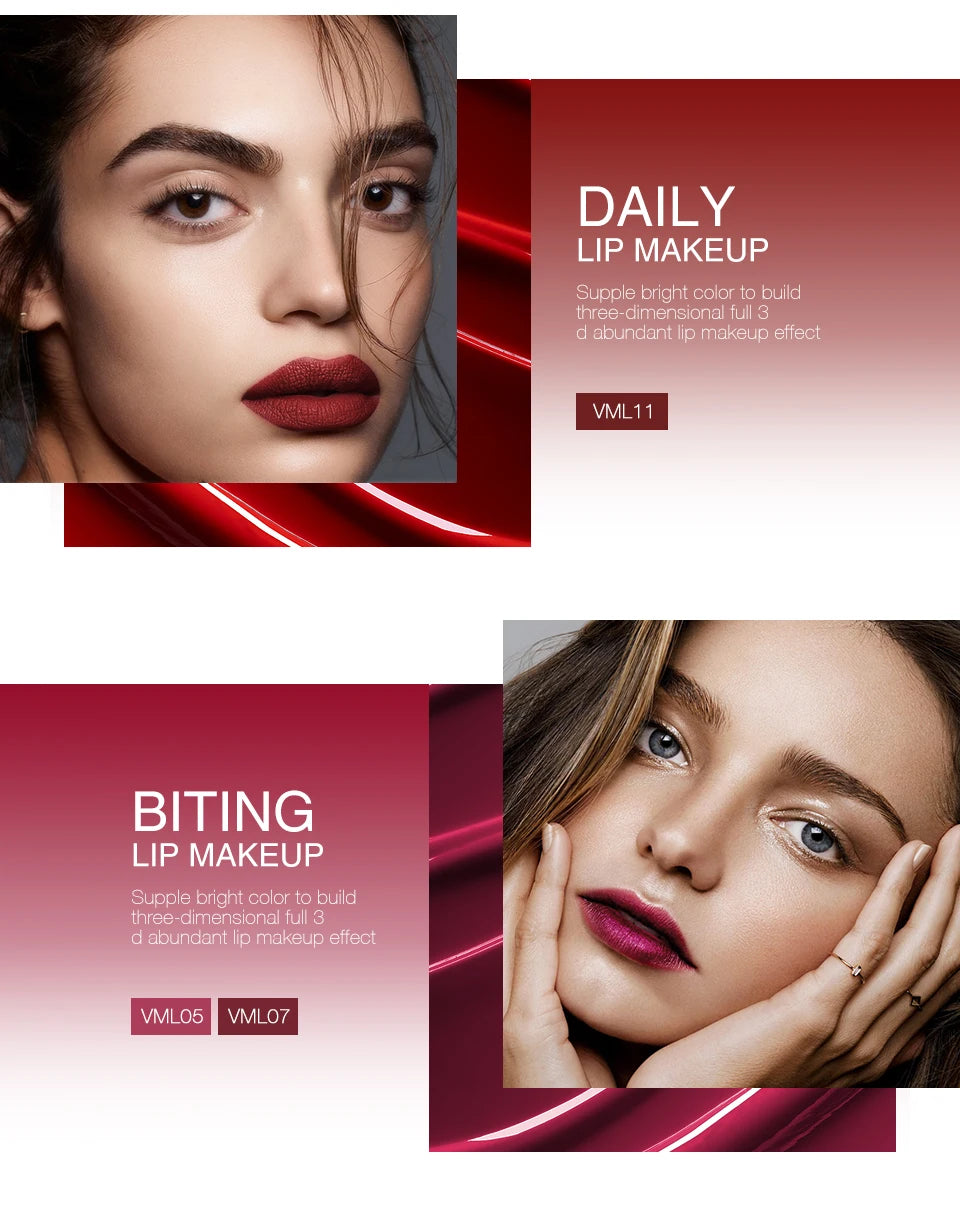 O.TWO.O 12 colors High Quality Velvet Matte lipstick Long Lasting Lips Makeup Waterproof Easy to Wear Matte Liquid Lip Gloss