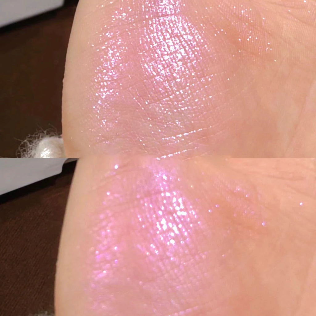 Makeup Highlighter Pink Polarized Shiny Glitter Brighten Cheekbones Eyes High Gloss Palette Highly Pigmented Shimmer Fine Shine