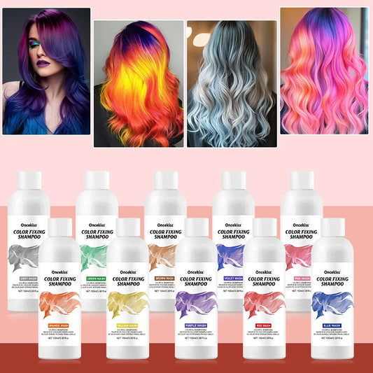 Hair Dye Shampoo,Colorful Color correction & Color fixing Shampoo,Unisex-Adult,Cleaning Nourishing Roots for Daily & Cosplay Use
