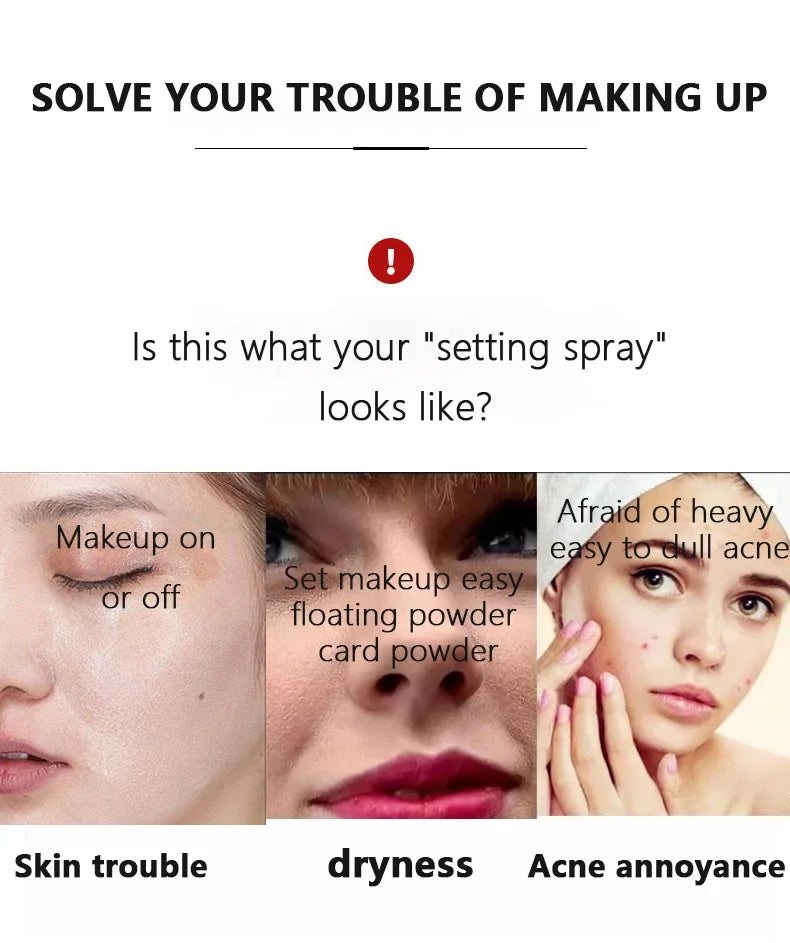 Makeup Fixer Spray Waterproof Sweatproof Long Lasting Oil Control Hydrating Makeup Fixing Setting Spray Cosmetics