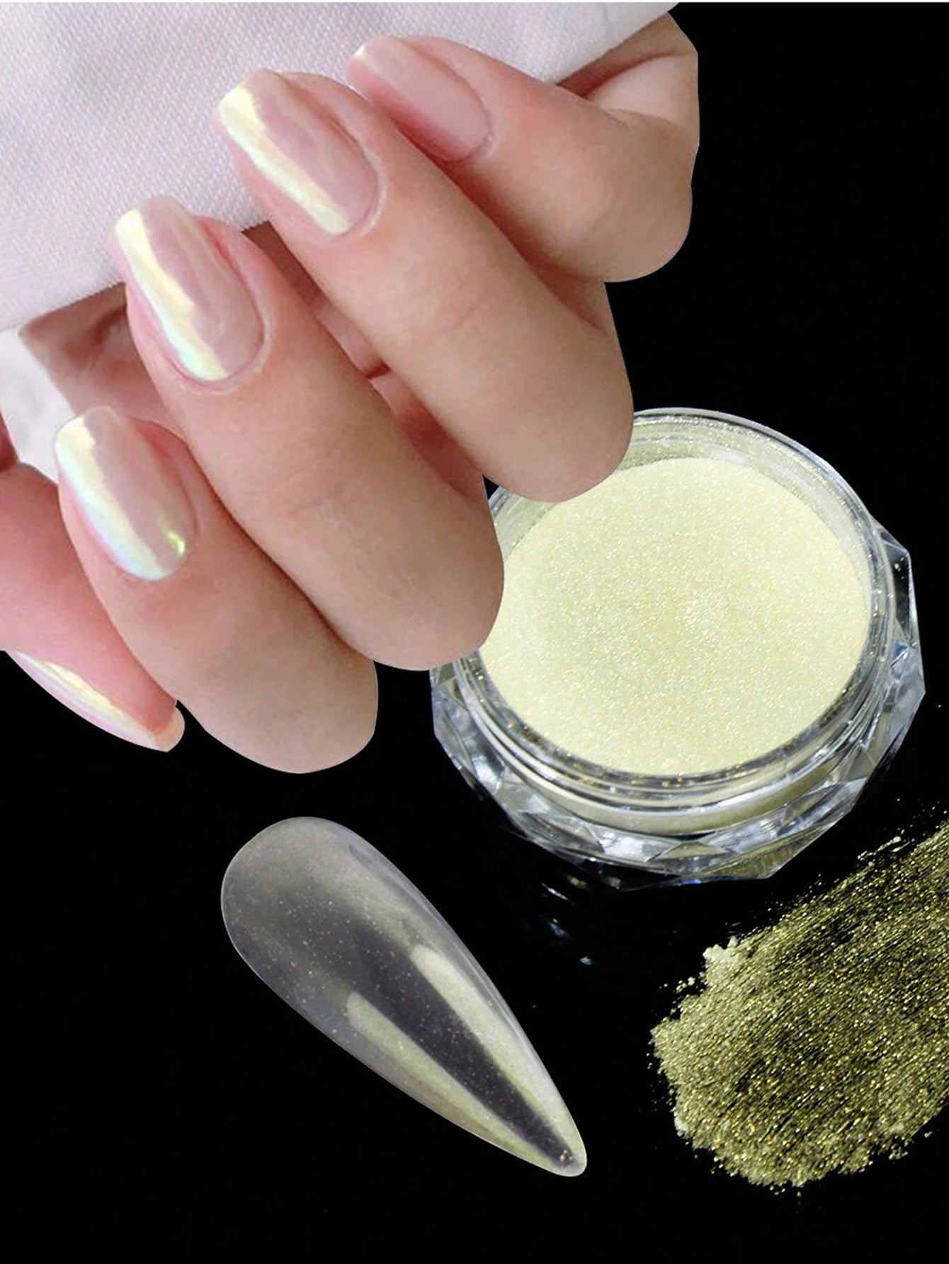 1 G 1 PCS Nail powder Nail Pigment Holographic Mirrorlridescent Mermaid Rubbing DustGlitter Gel Polish ManicureDecoration