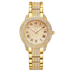 Luxury Women Gold Watch Fashion Ladies Quartz Diamond Wristwatch Elegant Female Bracelet Watches Set Reloj Mujer