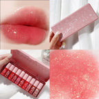 Mini 10 Colors Liquid Lip Gloss Set Waterproof Non-Stick 24-Hour Long Lasting Velvet Matte Lipstick Cosmetic Makeup Care