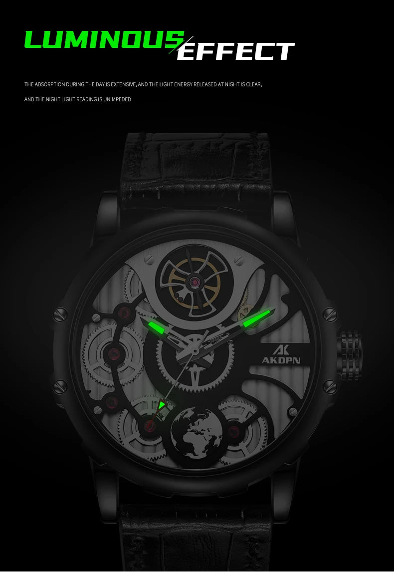 A high-end men's watch with cool retro and trendy style quartz watch