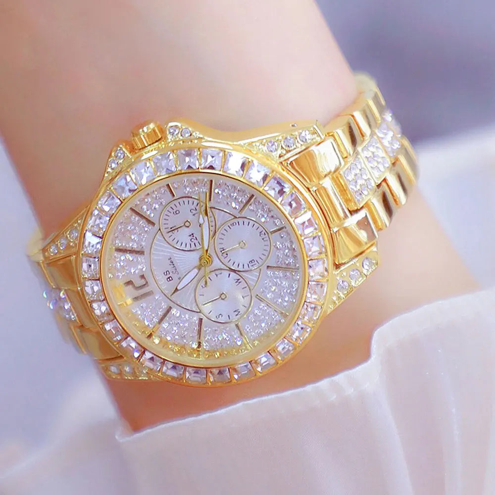 Luxury Women Watch Fashion Diamond Wrist  Silver Gold Watches for Girls Waterproof Clock Reloj Mujer Dress Gifts