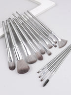 1 Set Of 14 Makeup Brushes Soft Hair Eye Shadow Powder Blusher Face Repair Nose Shadow Makeup Artist Complete Set Of Tools