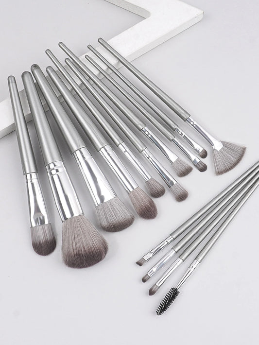 1 Set Of 14 Makeup Brushes Soft Hair Eye Shadow Powder Blusher Face Repair Nose Shadow Makeup Artist Complete Set Of Tools